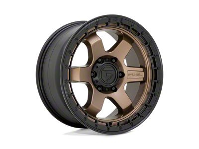 Fuel Wheels Block Matte Bronze with Black Ring 6-Lug Wheel; 18x9; -12mm Offset (10-24 4Runner)