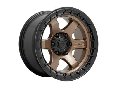 Fuel Wheels Block Matte Bronze with Black Ring 6-Lug Wheel; 18x9; 1mm Offset (10-24 4Runner)