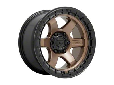 Fuel Wheels Block Matte Bronze with Black Ring 6-Lug Wheel; 18x9; 20mm Offset (10-24 4Runner)