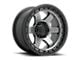 Fuel Wheels Block Matte Gunmetal with Black Ring 6-Lug Wheel; 17x9; -12mm Offset (10-24 4Runner)