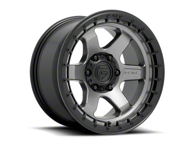 Fuel Wheels Block Matte Gunmetal with Black Ring 6-Lug Wheel; 18x9; -12mm Offset (10-24 4Runner)