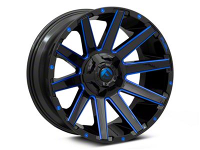 Fuel Wheels Contra Gloss Black with Blue Tinted Clear 6-Lug Wheel; 20x10; -19mm Offset (03-09 4Runner)