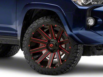 Fuel Wheels Contra Gloss Black with Red Tint 6-Lug Wheel; 22x10; -19mm Offset (10-24 4Runner)