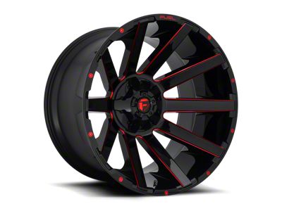 Fuel Wheels Contra Gloss Black Red Tinted Clear 6-Lug Wheel; 24x12; -44mm Offset (10-24 4Runner)