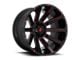 Fuel Wheels Contra Gloss Black Red Tinted Clear 6-Lug Wheel; 24x12; -44mm Offset (10-24 4Runner)