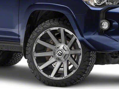 Fuel Wheels Contra Platinum Brushed Gunmetal with Tinted Clear 6-Lug Wheel; 22x12; -43mm Offset (10-24 4Runner)