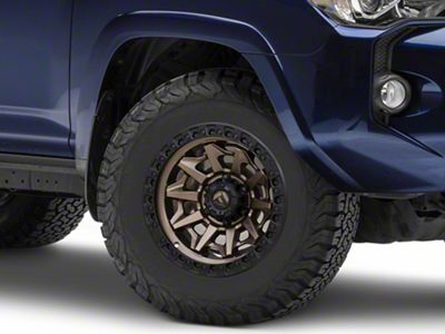 Fuel Wheels Covert Matte Bronze with Black Bead Ring 6-Lug Wheel; 17x9; -12mm Offset (10-24 4Runner)