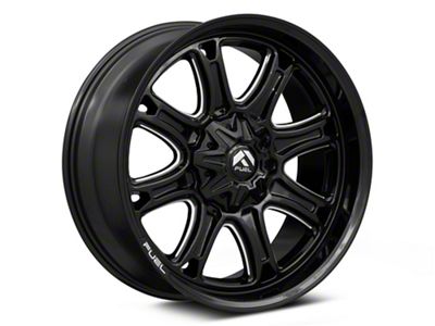 Fuel Wheels Darkstar Gloss Black Milled 6-Lug Wheel; 20x9; 1mm Offset (10-24 4Runner)