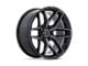 Fuel Wheels Flux Gloss Black Brushed with Gray Tint 6-Lug Wheel; 18x9; 1mm Offset (03-09 4Runner)