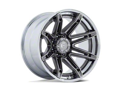 Fuel Wheels Fusion Forged Brawl Platinum with Chrome Lip 6-Lug Wheel; 20x10; -18mm Offset (03-09 4Runner)