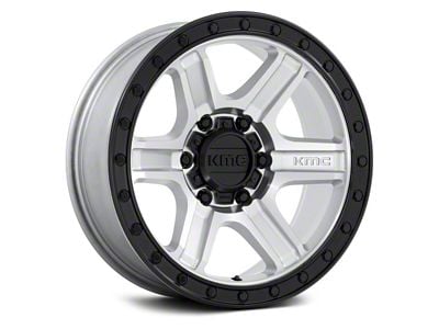 Fuel Wheels Outrun Machined with Gloss Black Lip 6-Lug Wheel; 17x8.5; 18mm Offset (10-24 4Runner)