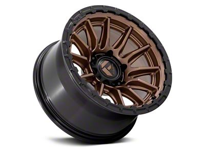 Fuel Wheels Piston Matte Bronze with Gloss Black Lip 6-Lug Wheel; 17x9; 1mm Offset (10-24 4Runner)