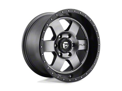 Fuel Wheels Podium Matte Gunmetal with Black Bead Ring 6-Lug Wheel; 18x9; 19mm Offset (10-24 4Runner)