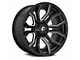 Fuel Wheels Rage Gloss Black Milled 6-Lug Wheel; 24x12; -44mm Offset (10-24 4Runner)