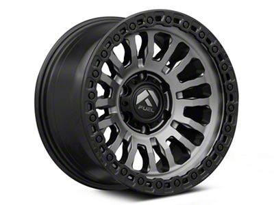 Fuel Wheels Rincon Matte Gunmetal with Matte Black Lip 6-Lug Wheel; 17x9; -12mm Offset (03-09 4Runner)