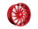 Fuel Wheels Saber Candy Red Milled 6-Lug Wheel; 22x12; -44mm Offset (03-09 4Runner)