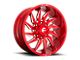 Fuel Wheels Saber Candy Red Milled 6-Lug Wheel; 24x12; -44mm Offset (10-24 4Runner)