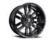 Fuel Wheels Sledge Matte Black Gloss Black Lip 6-Lug Wheel; 17x9; 2mm Offset (10-24 4Runner)