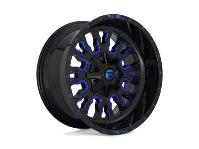 Fuel Wheels Stroke Gloss Black with Blue Tinted Clear 6-Lug Wheel; 17x9; -12mm Offset (10-24 4Runner)