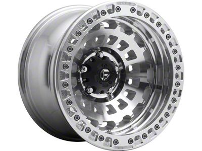 Fuel Wheels Zephyr Beadlock Gloss Machined 6-Lug Wheel; 17x9; -15mm Offset (10-24 4Runner)