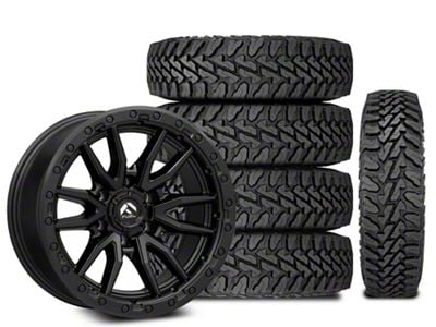 20x9 Fuel Wheels Rebel & 35in Yokohama Mud-Terrain Geolander M/T G003 Tire Package; Set of 5 (21-25 Bronco, Excluding Raptor)