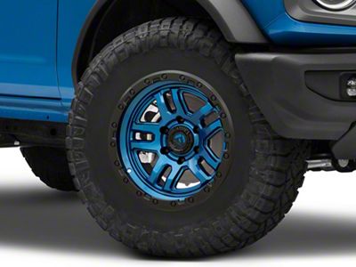 Fuel Wheels Ammo Gloss Blue with Black Bead Ring 6-Lug Wheel; 17x9; -12mm Offset (21-24 Bronco, Excluding Raptor)