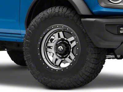 Fuel Wheels Anza Anthracite with Black Ring 6-Lug Wheel; 17x8.5; 6mm Offset (21-24 Bronco, Excluding Raptor)