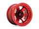 Fuel Wheels Block Beadlock Candy Red with Candy Red Ring 6-Lug Wheel; 17x8.5; 0mm Offset (22-24 Bronco Raptor)