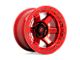 Fuel Wheels Block Beadlock Candy Red with Candy Red Ring 6-Lug Wheel; 17x9; -15mm Offset (22-24 Bronco Raptor)