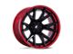 Fuel Wheels Catalyst Matte Black with Candy Red Lip 6-Lug Wheel; 20x9; 20mm Offset (22-24 Bronco Raptor)