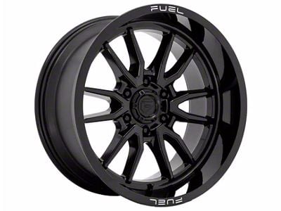 Fuel Wheels Clash Gloss Black 6-Lug Wheel; 17x9; 1mm Offset (22-24 Bronco Raptor)