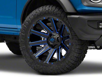 Fuel Wheels Contra Gloss Black with Blue Tinted Clear 6-Lug Wheel; 20x10; -19mm Offset (21-24 Bronco, Excluding Raptor)