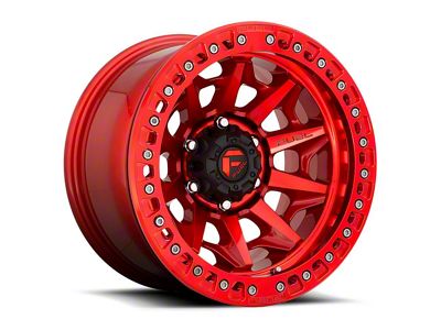 Fuel Wheels Covert Beadlock Candy Red 6-Lug Wheel; 17x9; -15mm Offset (21-24 Bronco, Excluding Raptor)