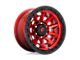 Fuel Wheels Covert Candy Red with Black Bead Ring 6-Lug Wheel; 17x9; -12mm Offset (22-24 Bronco Raptor)