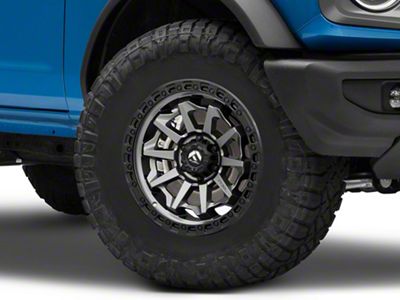 Fuel Wheels Covert Matte Gunmetal with Black Bead Ring 6-Lug Wheel; 17x9; 1mm Offset (21-24 Bronco, Excluding Raptor)