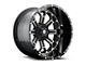 Fuel Wheels Crush Matte Black Machined 6-Lug Wheel; 22x12; -44mm Offset (21-24 Bronco, Excluding Raptor)