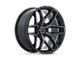 Fuel Wheels Flux Gloss Black Brushed Face with Gray Tint 6-Lug Wheel; 22x9.5; 20mm Offset (22-24 Bronco Raptor)