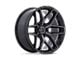 Fuel Wheels Flux Gloss Black Brushed with Gray Tint 6-Lug Wheel; 18x9; 1mm Offset (21-24 Bronco, Excluding Raptor)