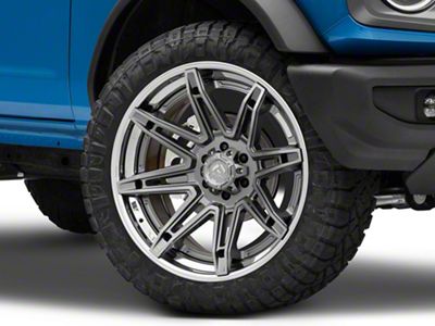 Fuel Wheels Fusion Forged Brawl Platinum with Chrome Lip 6-Lug Wheel; 24x12; -44mm Offset (21-24 Bronco, Excluding Raptor)