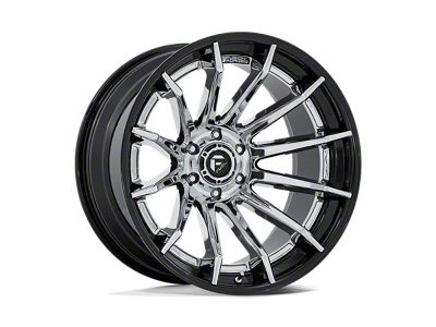 Fuel Wheels Fusion Forged Burn Chrome with Gloss Black Lip 6-Lug Wheel; 22x10; -18mm Offset (22-24 Bronco Raptor)