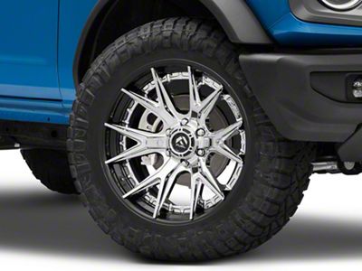 Fuel Wheels Fusion Forged Catalyst Chrome with Gloss Black Lip 6-Lug Wheel; 20x10; -18mm Offset (21-24 Bronco, Excluding Raptor)