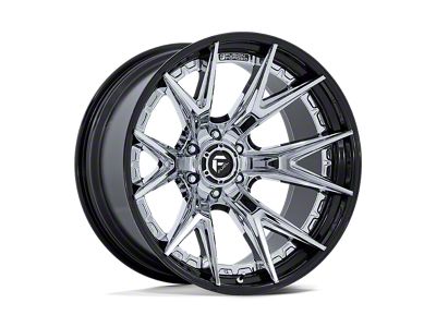 Fuel Wheels Fusion Forged Catalyst Chrome with Gloss Black Lip 6-Lug Wheel; 20x9; 1mm Offset (21-24 Bronco, Excluding Raptor)