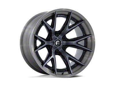 Fuel Wheels Fusion Forged Catalyst Gloss Black Brushed Dark Tinted Clear 6-Lug Wheel; 22x10; -18mm Offset (22-25 Bronco Raptor)