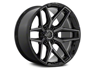 Fuel Wheels Fusion Forged Flux Gloss Black Brushed with Gray Tint 6-Lug Wheel; 17x9; 1mm Offset (21-24 Bronco, Excluding Raptor)