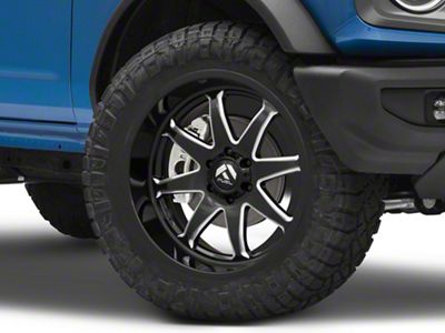 Fuel Wheels Hammer Gloss Black Milled 6-Lug Wheel; 20x10; -18mm Offset (22-24 Bronco Raptor)