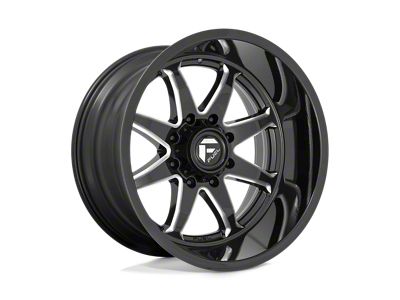 Fuel Wheels Hammer Gloss Black Milled 6-Lug Wheel; 22x12; -44mm Offset (22-24 Bronco Raptor)