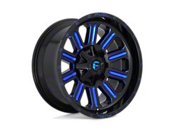 Fuel Wheels Hardline Gloss Black with Blue Tinted Clear 6-Lug Wheel; 18x9; 2mm Offset (21-24 Bronco, Excluding Raptor)