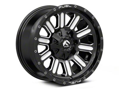 Fuel Wheels Hardline Gloss Black Milled 6-Lug Wheel; 20x9; 19mm Offset (21-25 Bronco, Excluding Raptor)