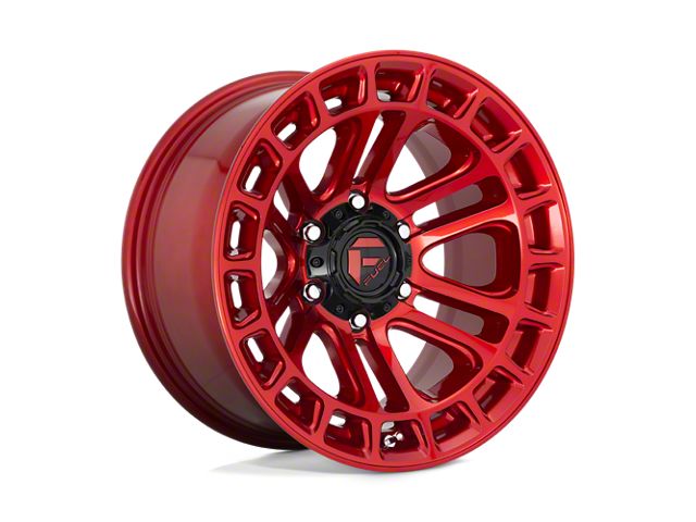 Fuel Wheels Heater Candy Red Machined 6-Lug Wheel; 18x9; 1mm Offset (22-24 Bronco Raptor)