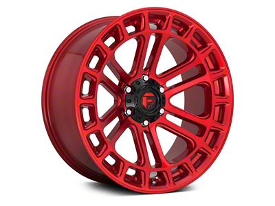 Fuel Wheels Heater Candy Red Machined 6-Lug Wheel; 20x9; 1mm Offset (21-24 Bronco, Excluding Raptor)